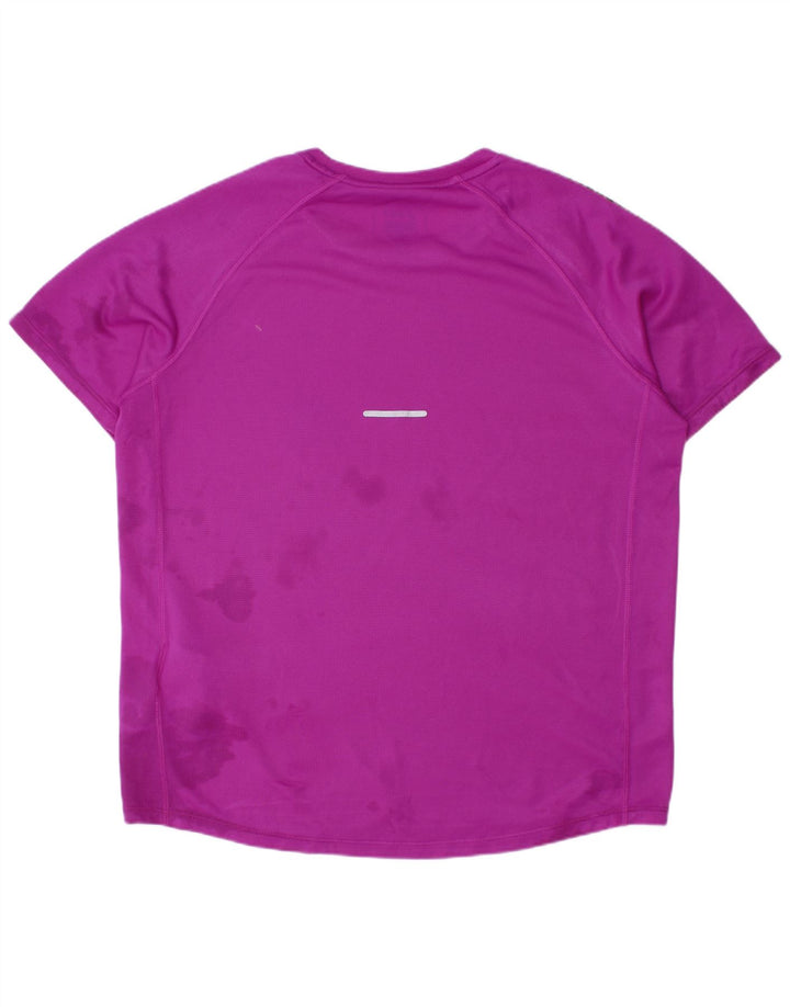 Tricou Asics pentru baieti Top 10-11 ani Poliester cu dungi violet mic
