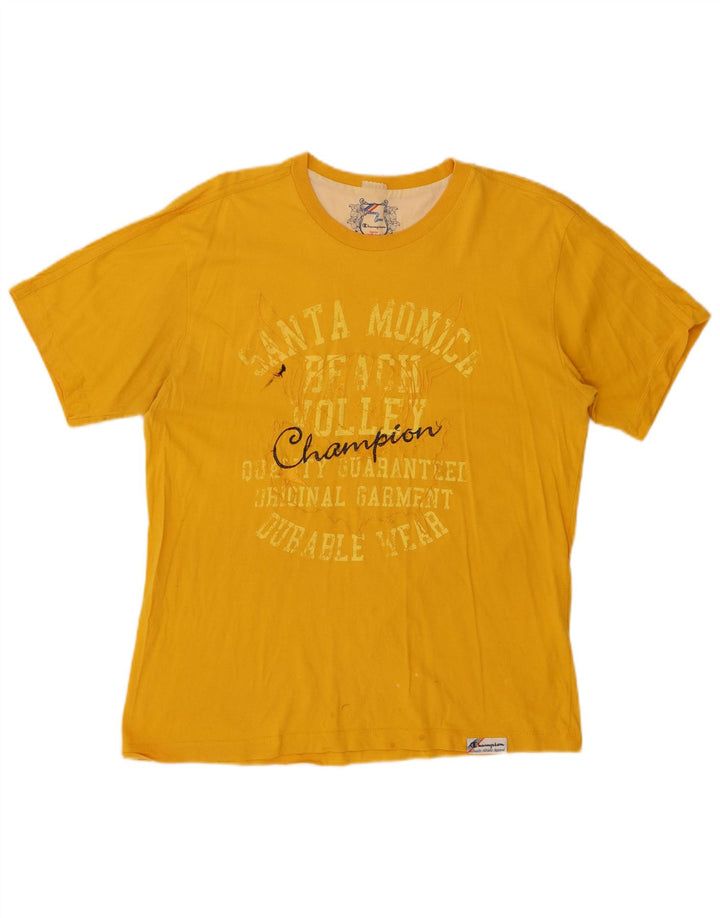 Tricou grafic pentru bărbați CHAMPION Top mare galben