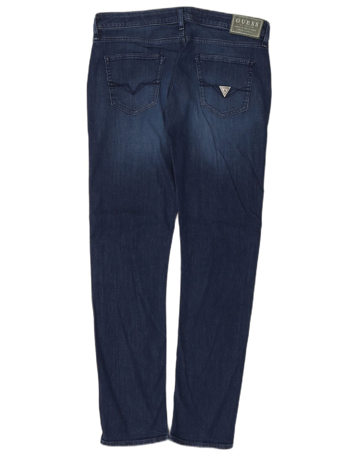 Blugi slim pentru femei Guess W32 L31 bumbac bleumarin