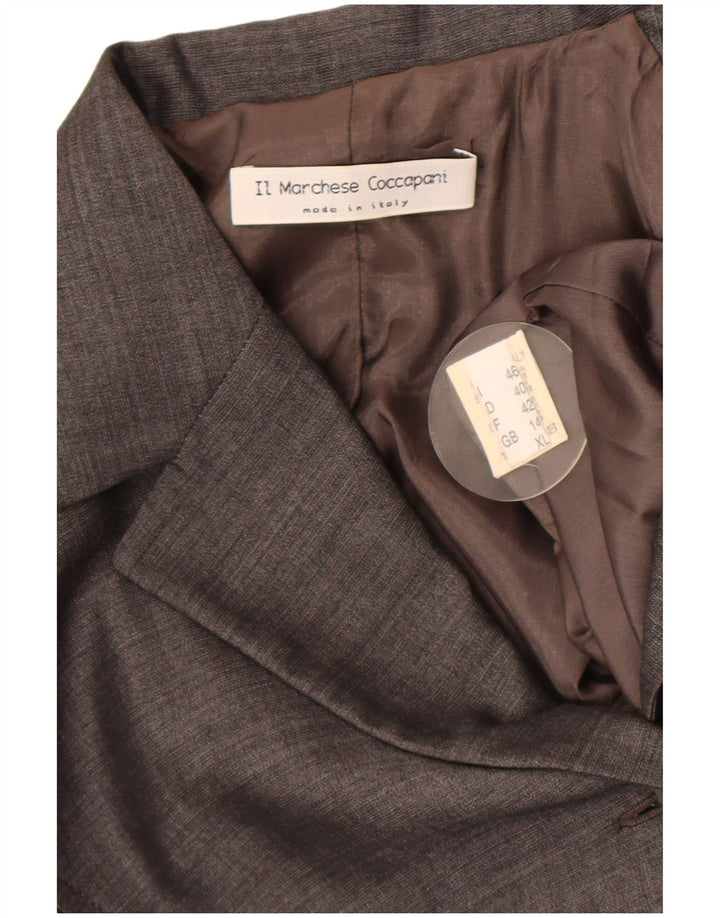 Il Marchese Coccapani Jachetă Blazer Femei 1 Buton UK 14 Large Gri