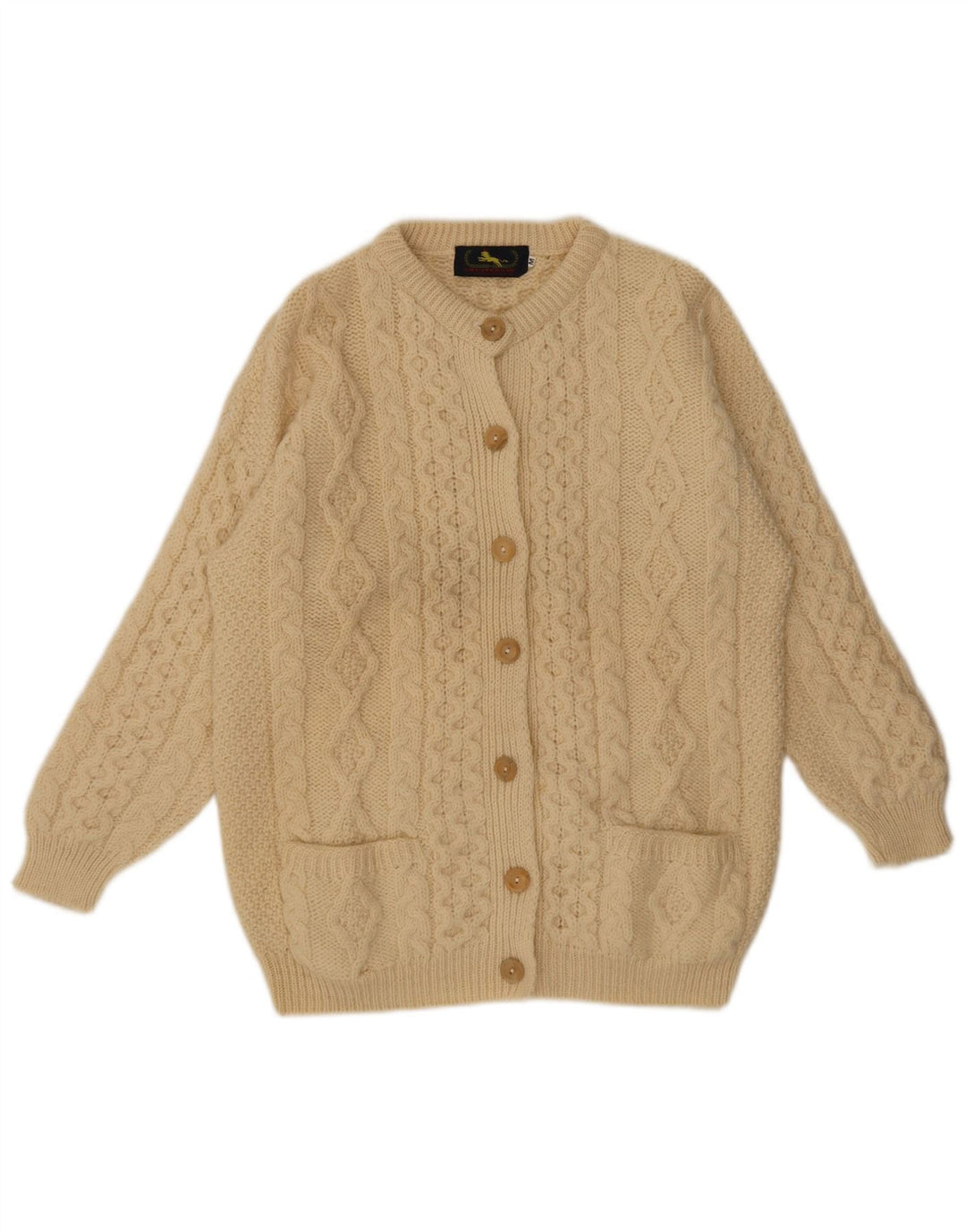 Pulover Cardigan Vintage pentru Damă UK 14 Medium Bej