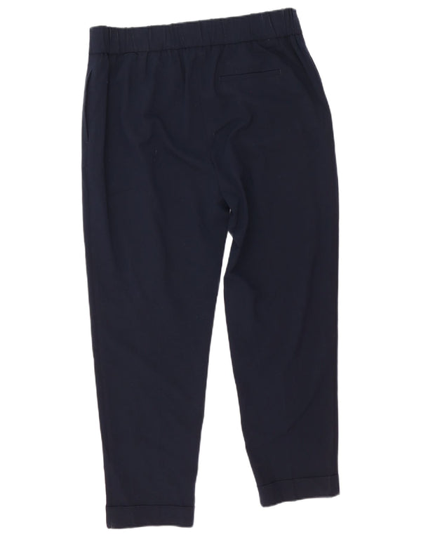 Pantaloni casual pentru femei Marks & Spencer cu talie înaltă UK 14 mare L32 L26 bleumarin