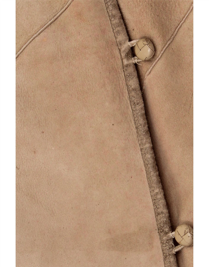 Palton din shearling pentru femei VINTAGE IT 46 mare, bej, din shearling