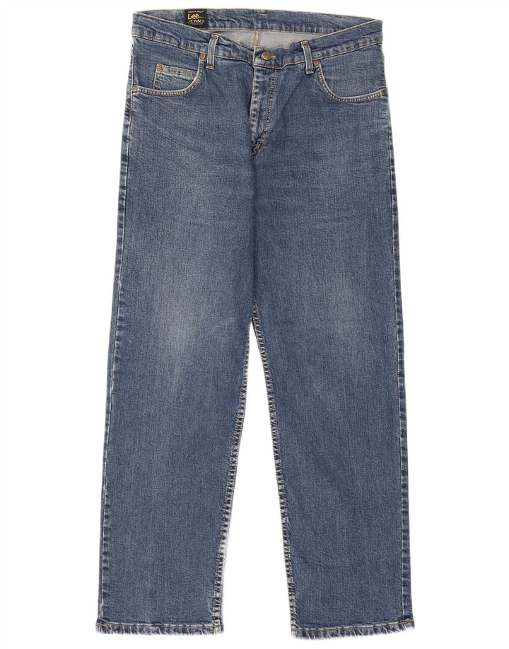 Blugi Lee Brooklyn Straight pentru bărbați W36 L30, bumbac albastru
