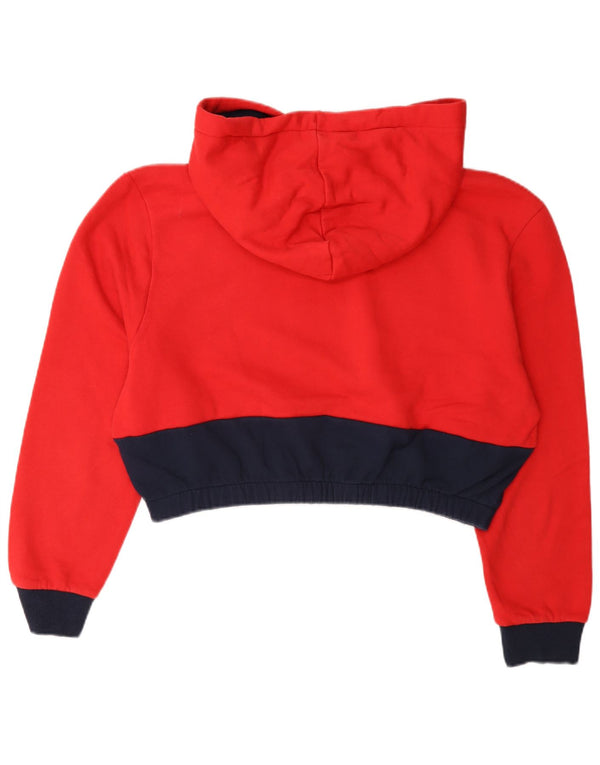 Pulover Fila Crop Graphic pentru femei UK 18 XL Roșu Colorblock