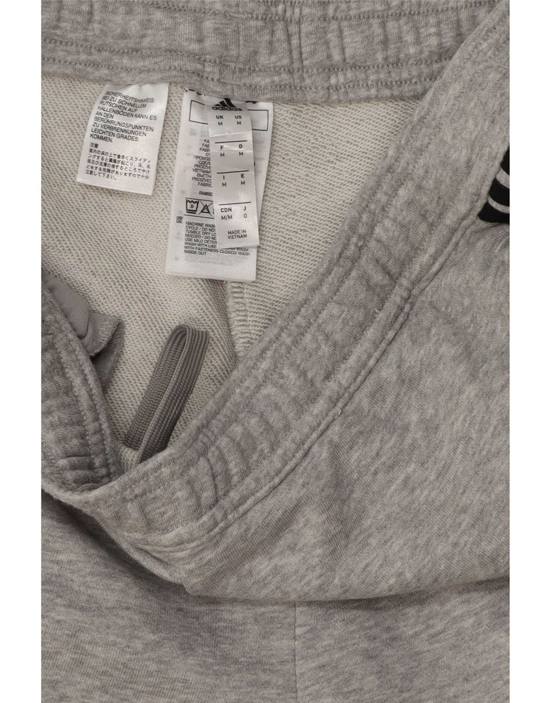 Pantaloni de trening Adidas pentru bărbați, bumbac gri mediu