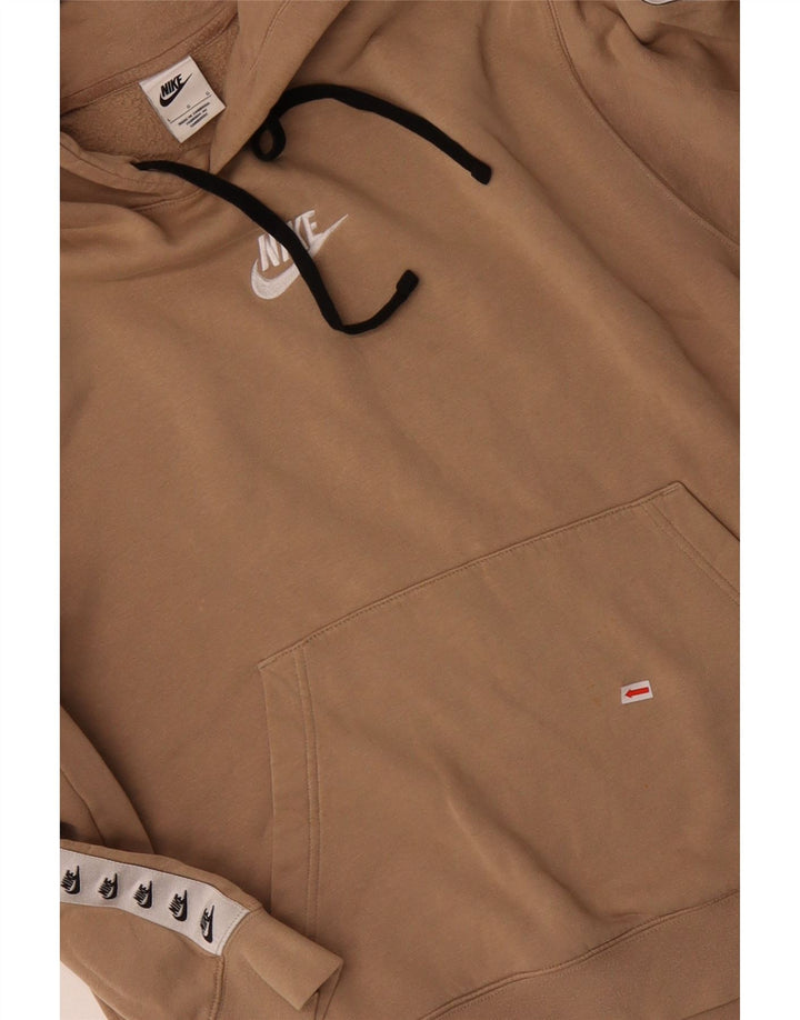 Pulover NIKE pentru bărbați cu glugă grafică, mare, bej, bumbac bloc de culoare