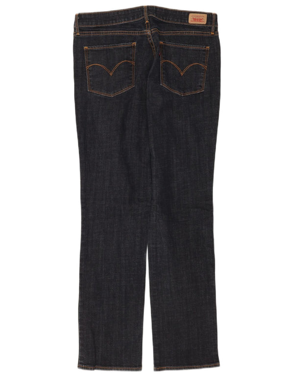 Blugi drepti Levi's Demi Curve pentru femei W30 L32 Bumbac bleumarin