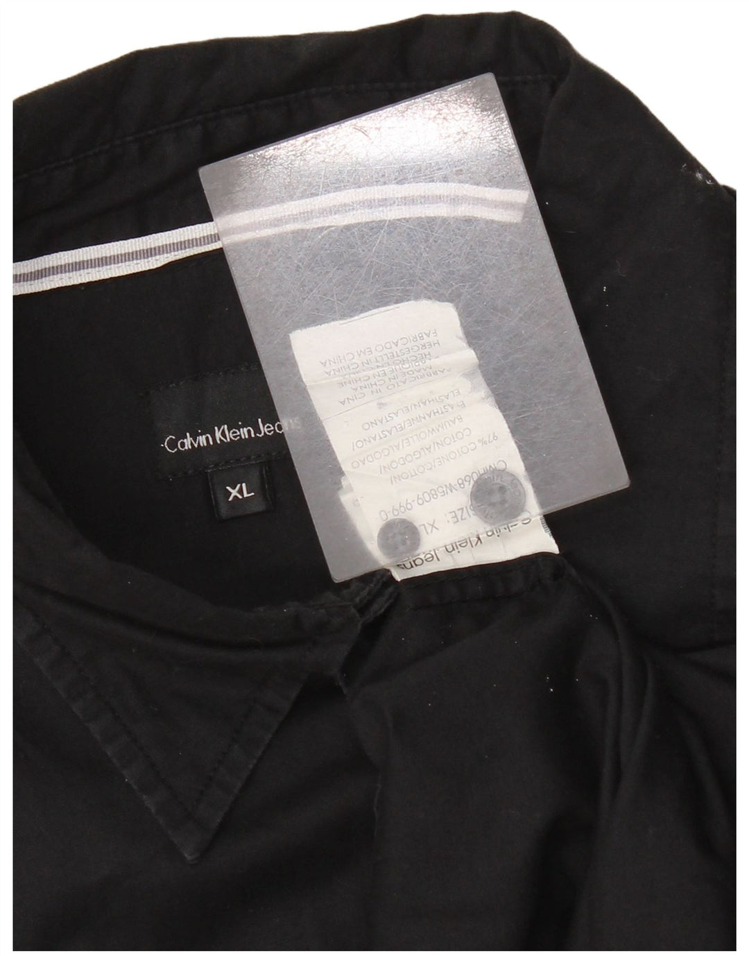 Cămașă pentru bărbați Calvin Klein Jeans XL, bumbac negru