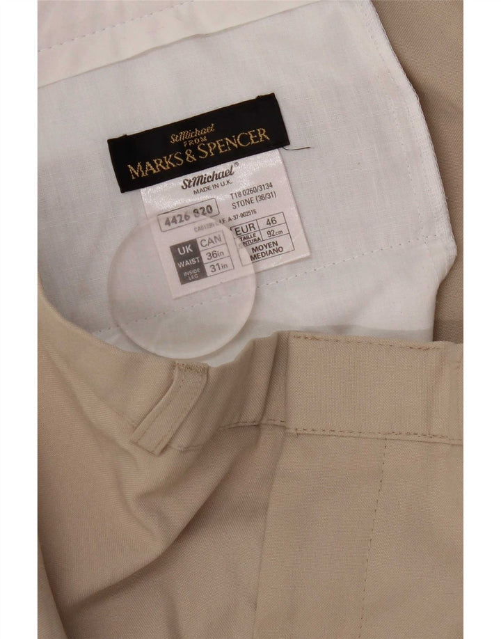 Marks & Spencer Pantaloni chino drepți St. Michael pentru femei W36 L28 bej