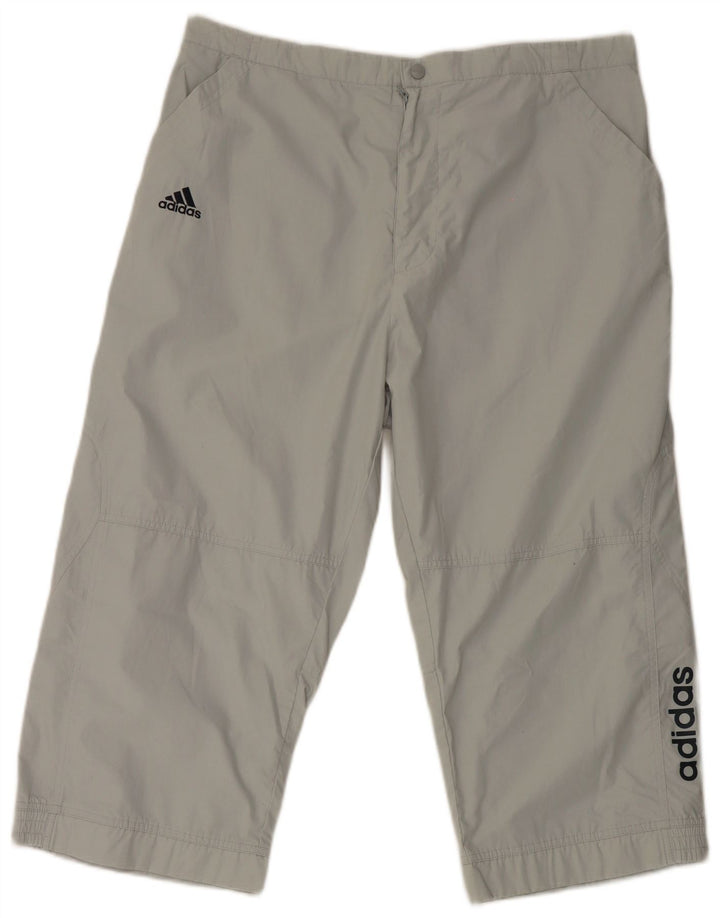Pantaloni capri cu grafic pentru bărbați Adidas W40 L21 poliester gri