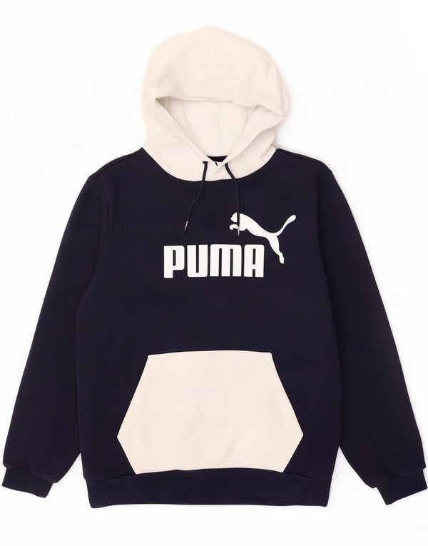 Pulover pentru bărbați Puma Graphic Hoodie Jumper Medium Bleumarin Colorblock