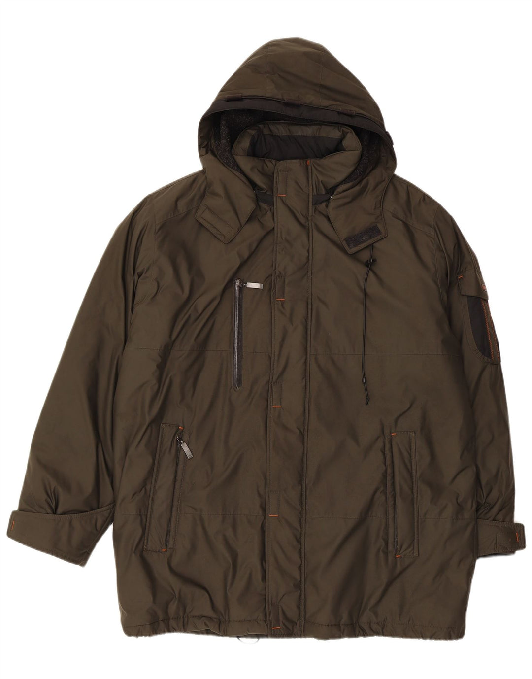 Jachetă de vânt cu glugă Bugatti pentru bărbați UK 42 XL Kaki Poliester