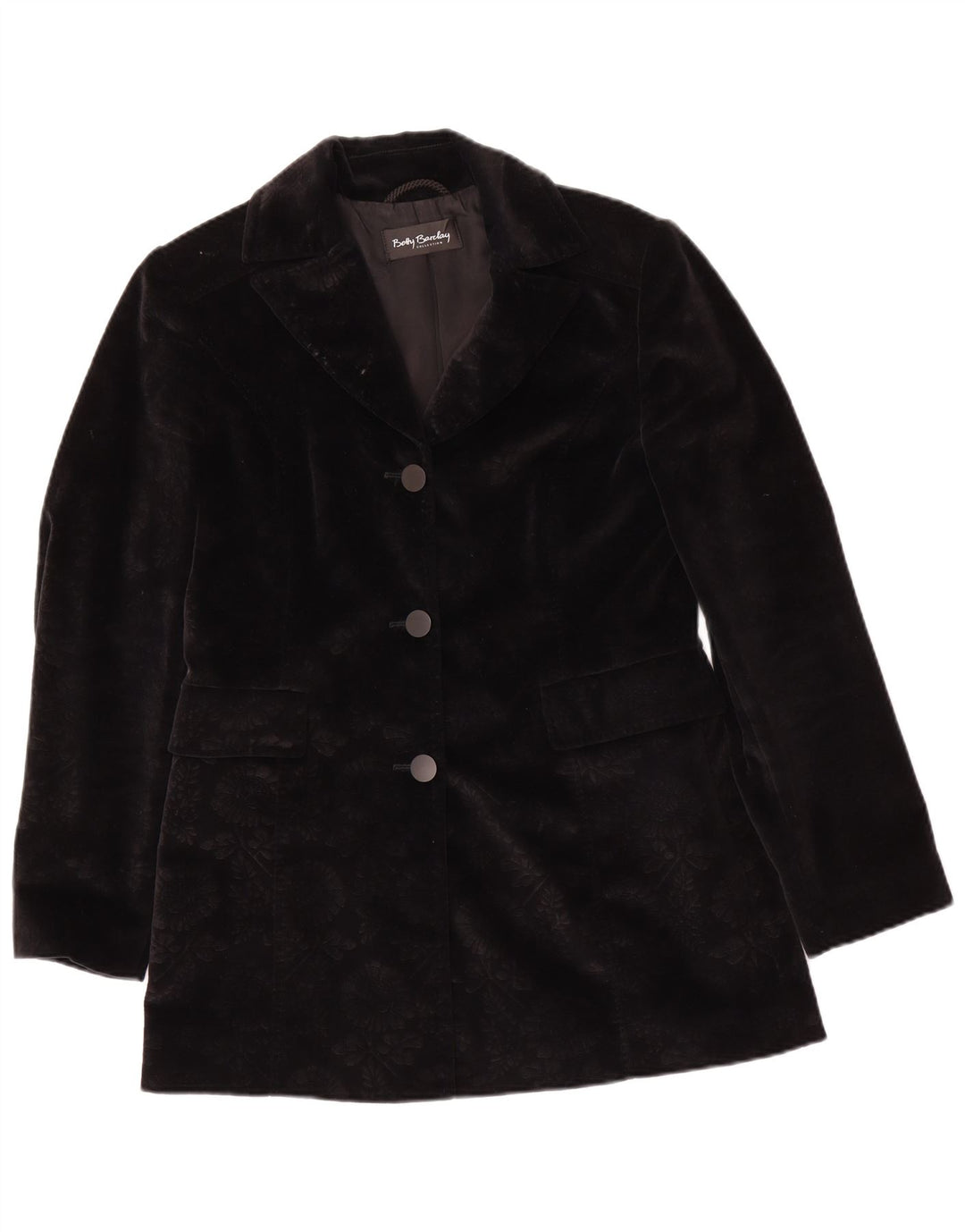 Betty Barclay Jachetă Blazer cu 3 nasturi pentru femei UK 12 Medium Black Floral