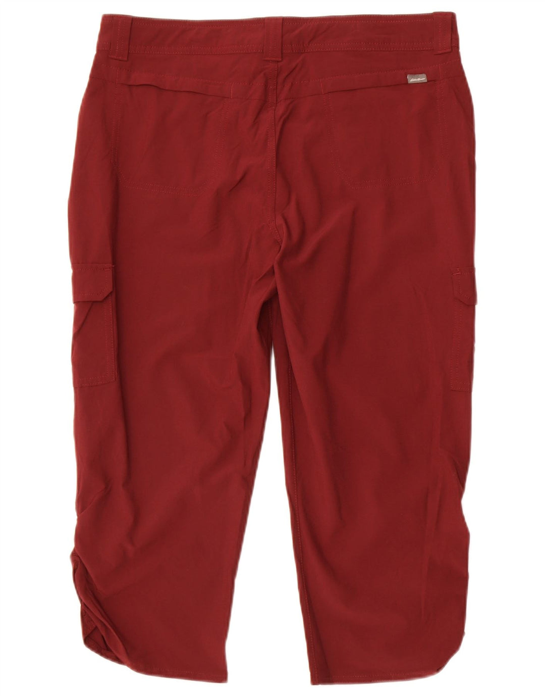 Pantaloni capri cargo pentru femei Eddie Bauer US 10 Large W34 L20 Burgundy