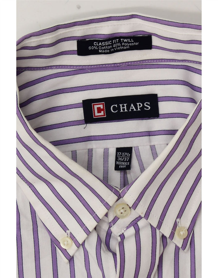 Cămașă clasică pentru bărbați CHAPS Mărimea 17 17 1/2 XL, bumbac cu dungi violet