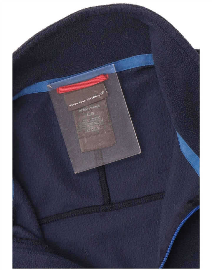 Pulover pentru bărbați THE NORTH FACE, din lână, cu fermoar și gât, poliester mare, albastru