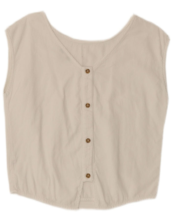 Bluză cămașă fără mâneci pentru femei Esprit UK 10 Small White