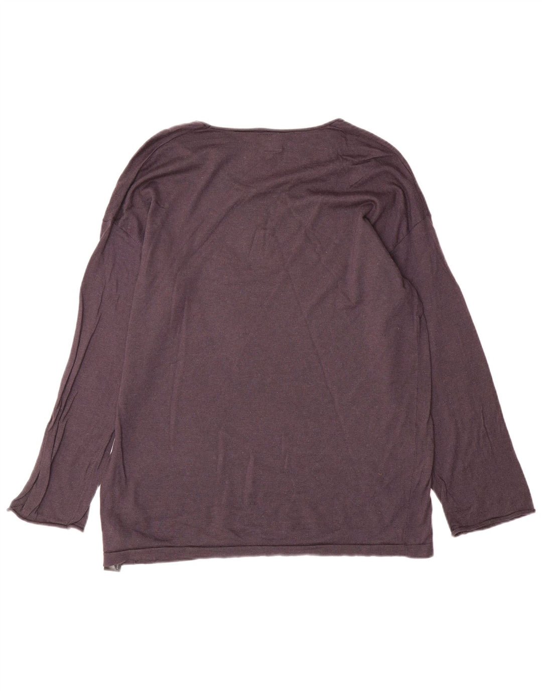 Pulover pentru femei Massimo Dutti cu gât de barcă UK 14 Lână gri mediu