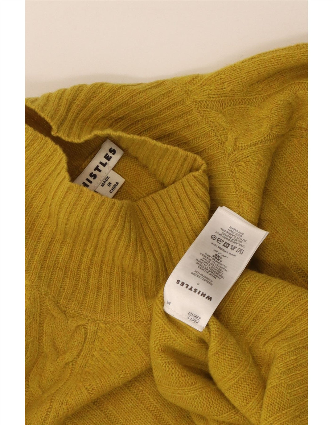 Whistles Pulover oversized cu gât țestoasă pentru femei UK 10 Small Yellow