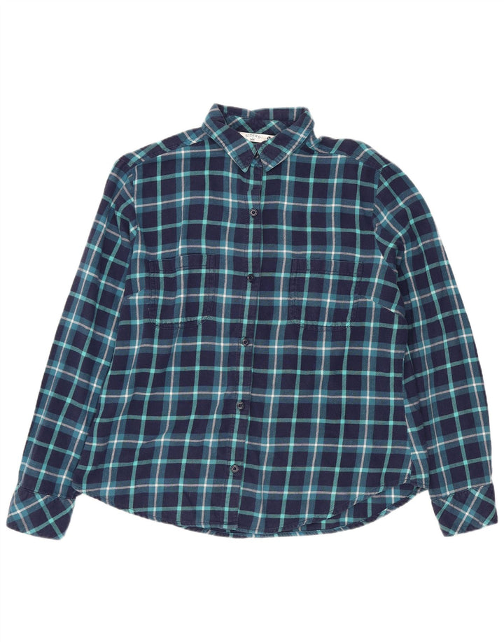 Cămașă de flanel LEE Riders pentru femei UK 14 Medium, bleumarin, carouri