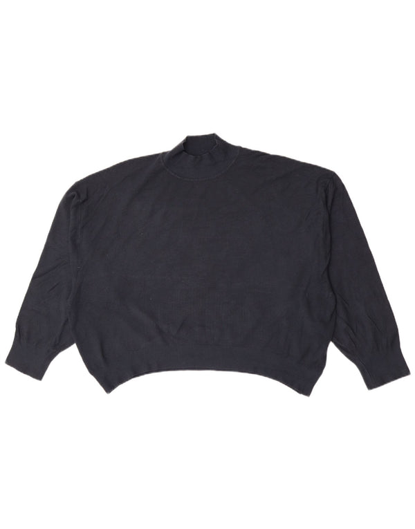 Pulover oversized cu gât țestoasă pentru femei Zara UK 16 Mare bleumarin