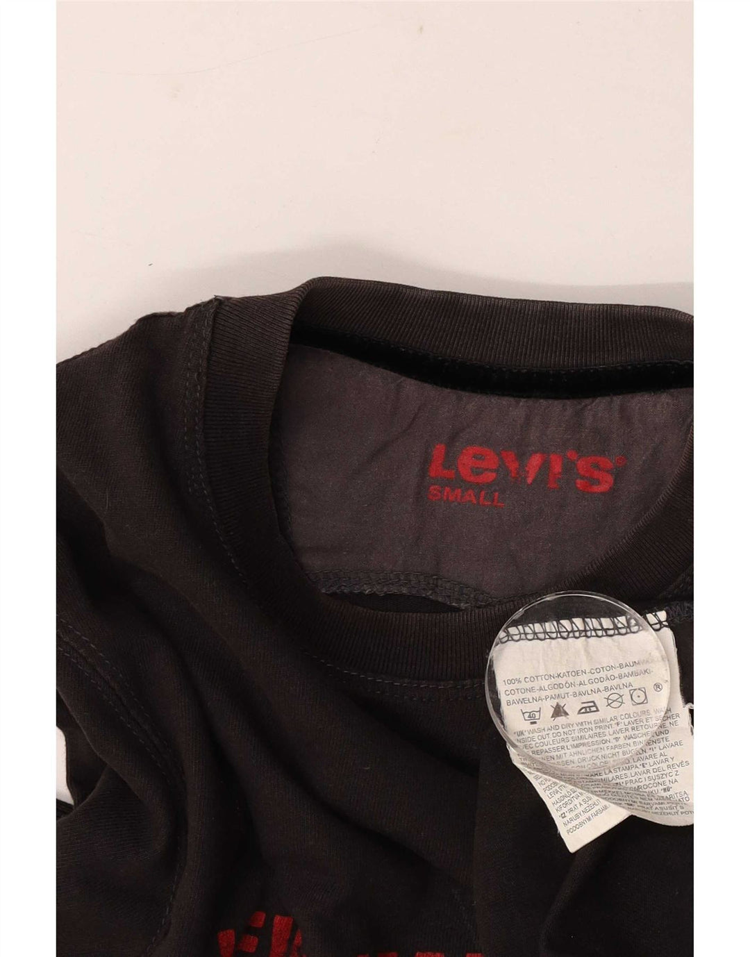 Levi's Top grafic pentru bărbați cu mânecă lungă, bumbac negru mic