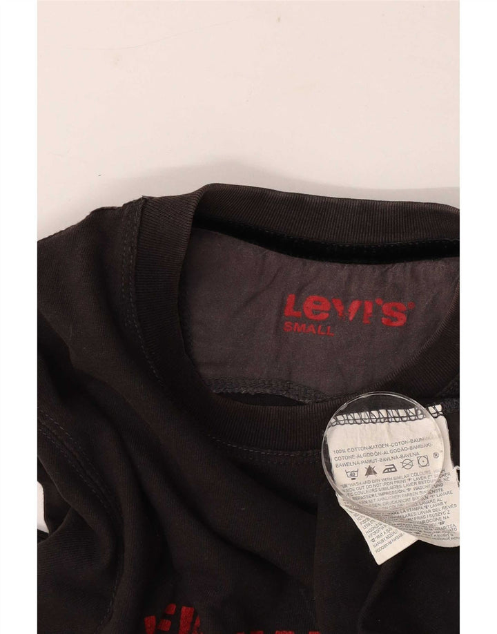 Levi's Top grafic pentru bărbați cu mânecă lungă, bumbac negru mic