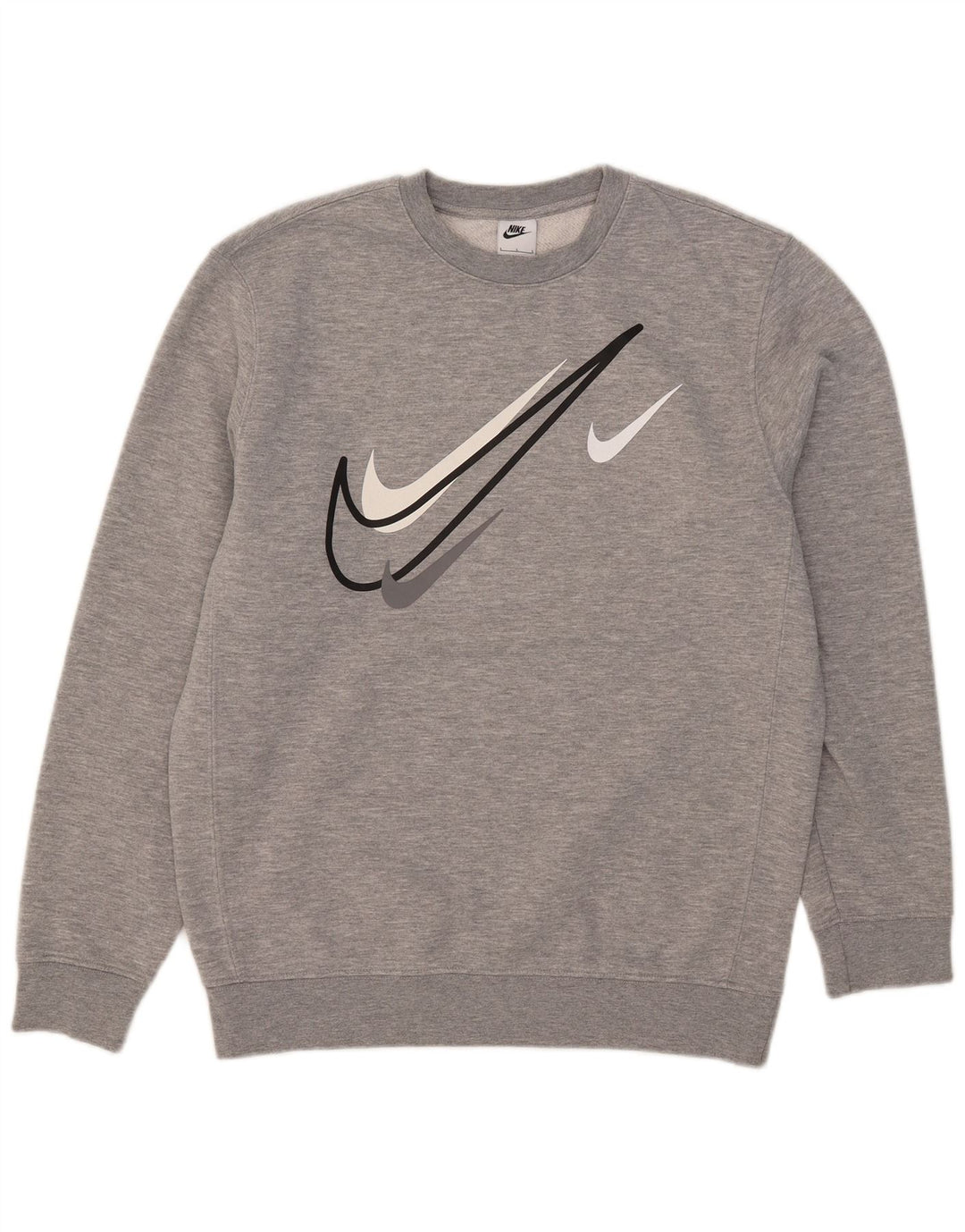 Hanorac grafic pentru bărbați Nike Pulover mare, gri, bumbac