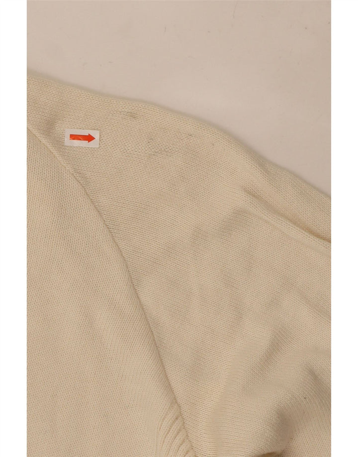 Pulover cardigan supradimensionat pentru femei LEVI'S UK 10 mic bumbac alb