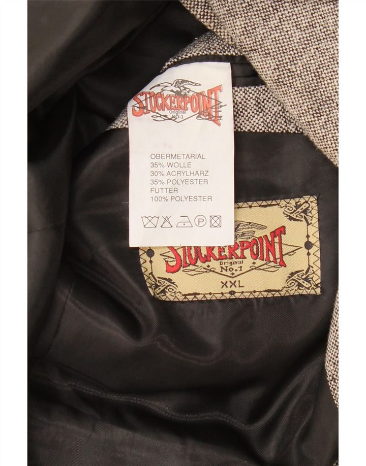 STOCKERPOINT Jachetă pentru bărbați cu 2 nasturi UK 44 2XL Lână color bloc gri