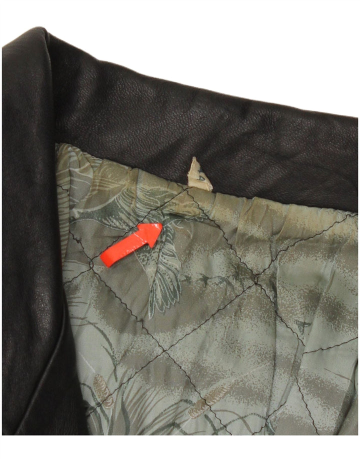 Jachetă de piele vintage pentru bărbați UK 44 2XL Negru