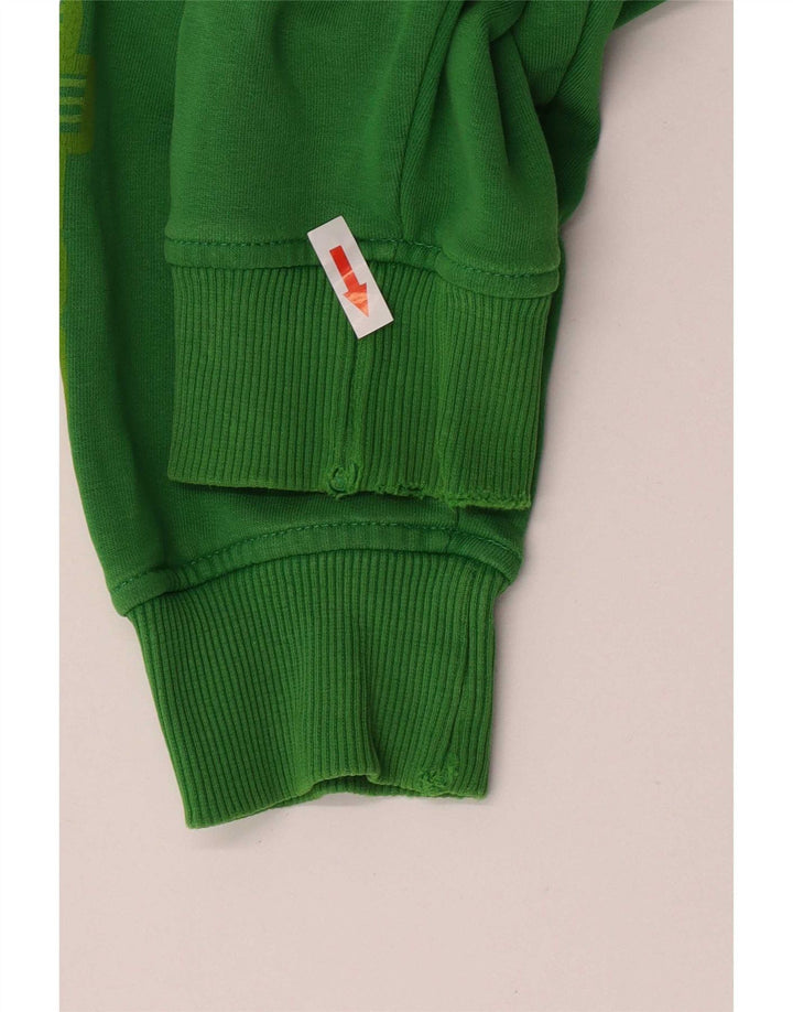 Hanoră grafică Kappa pentru bărbați, bumbac verde mediu