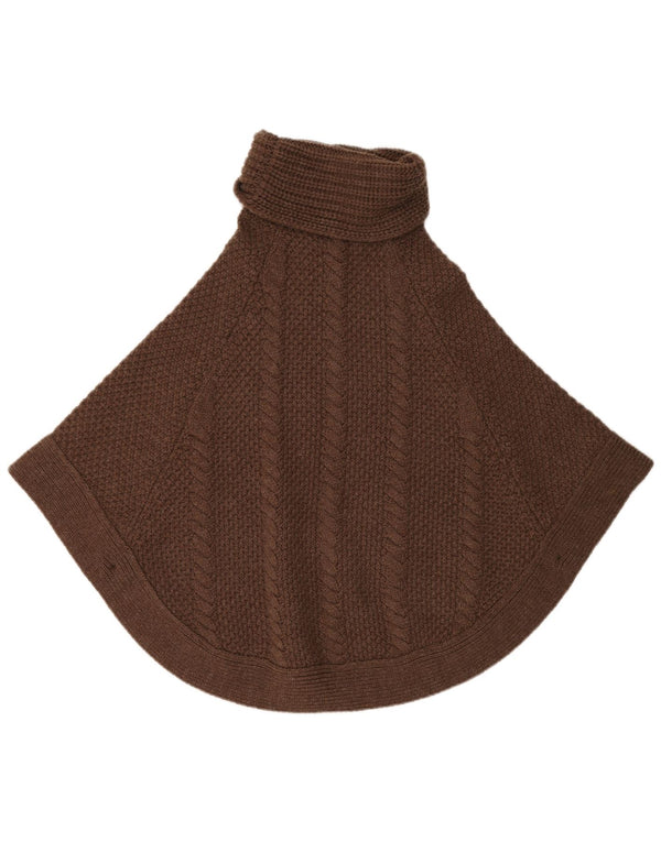 Jumper poncho supradimensionat pentru femei Joules UK 10 mic maro acrilic