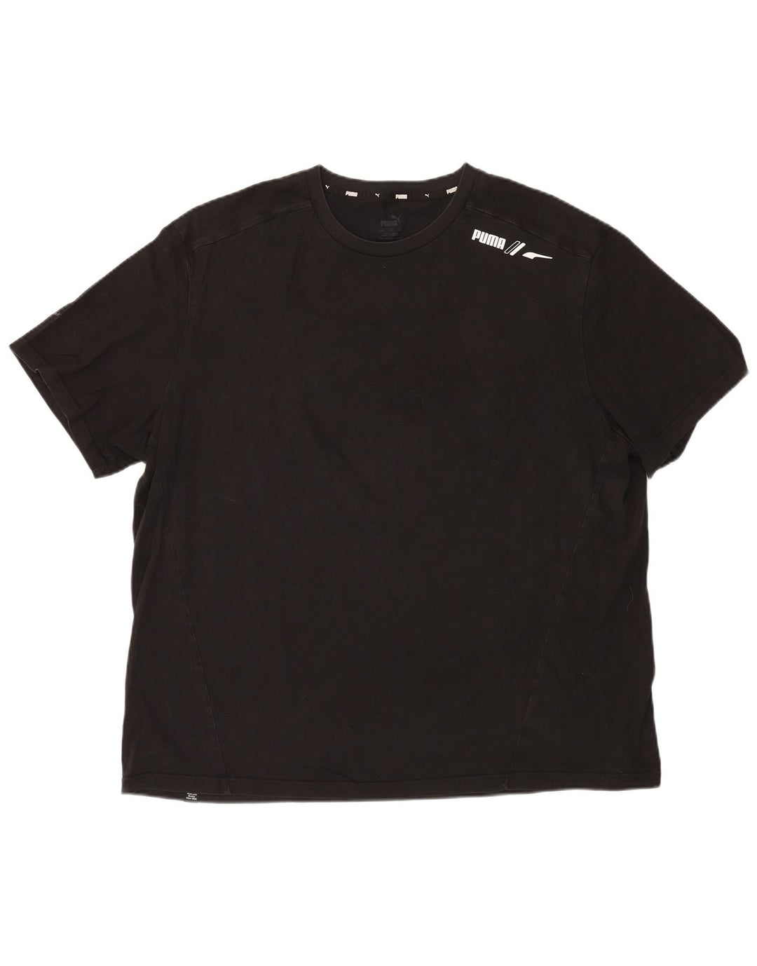 PUMA Mens T-Shirt Top 2XL Black Cotton