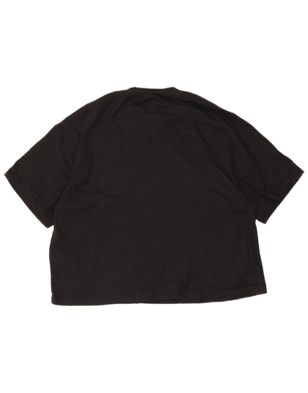 Tricou crop H&M pentru femei, UK 14, bumbac mediu negru