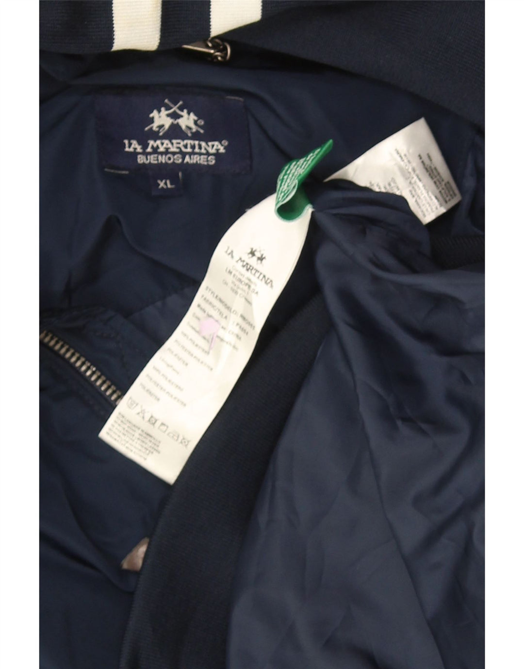 La Martina Bomber Jacket pentru bărbați UK 42 XL Bleumarin Poliester