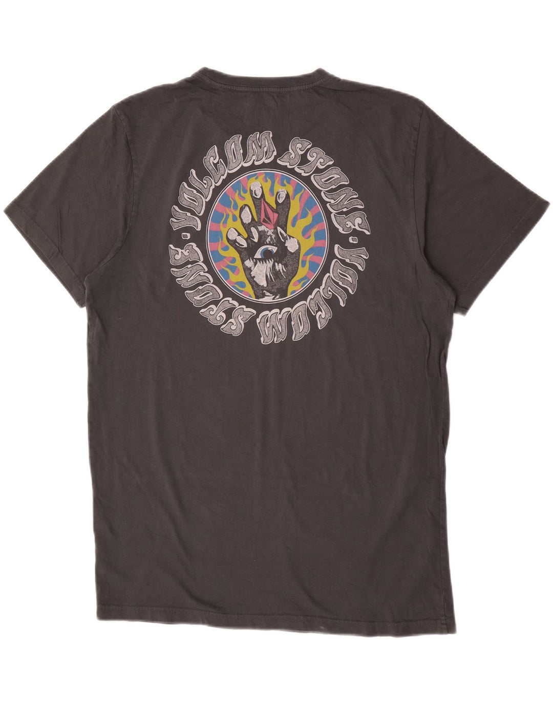 Tricou grafic pentru bărbați Volcom Modern Fit Top mare din bumbac gri
