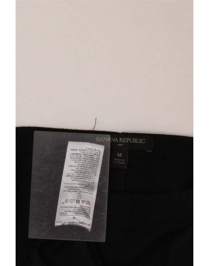 BANANA REPUBLIC Bluză cu mâneci 3/4 pentru femei UK 12 Poliester mediu negru