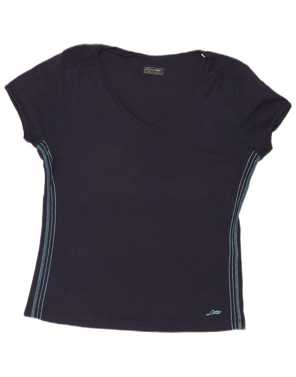 Lotto Womens T-Shirt Top UK 20 2XL Navy Blue