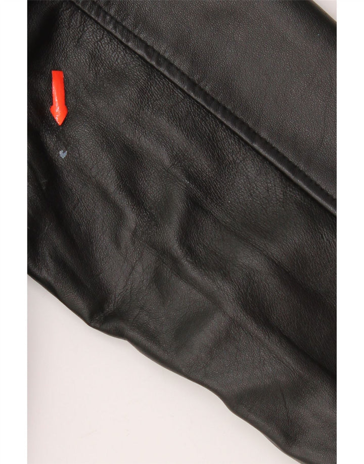 Jachetă Bomber din piele pentru bărbați Conbipel IT 48 Medium Black Leather