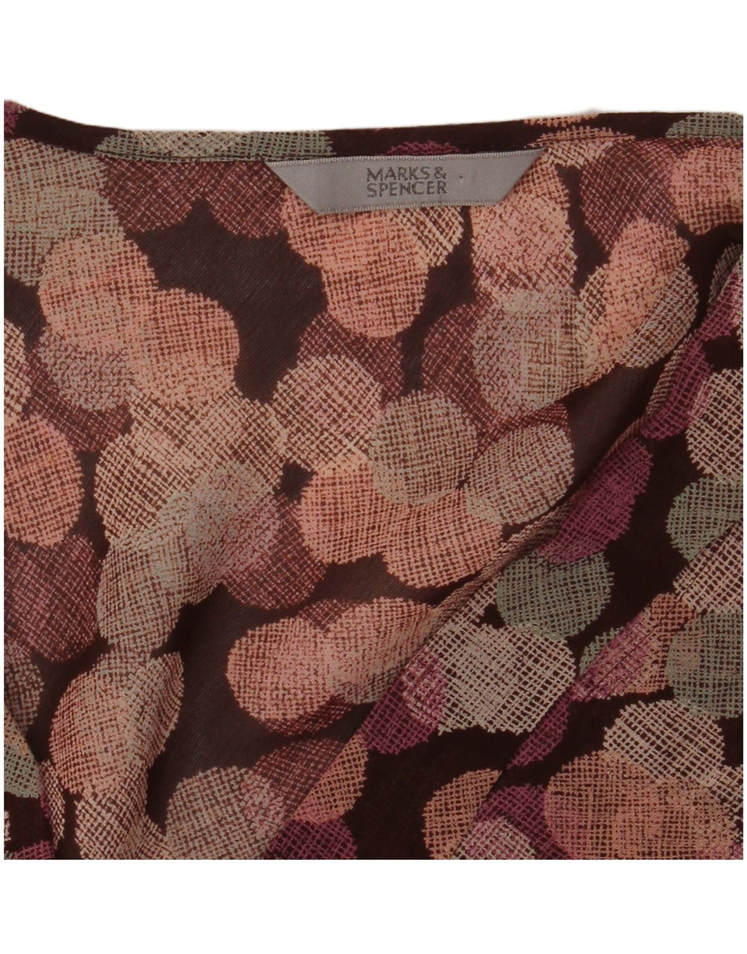 MARKS & SPENCER Bluză fără mâneci pentru femei UK 12 Medium Purple Geometric