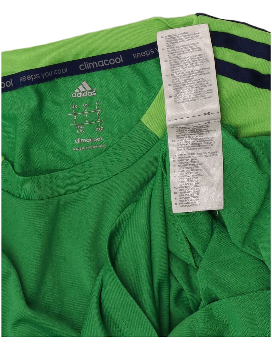 Vest Top Climacool Adidas pentru bărbați, mare, verde, poliester color bloc