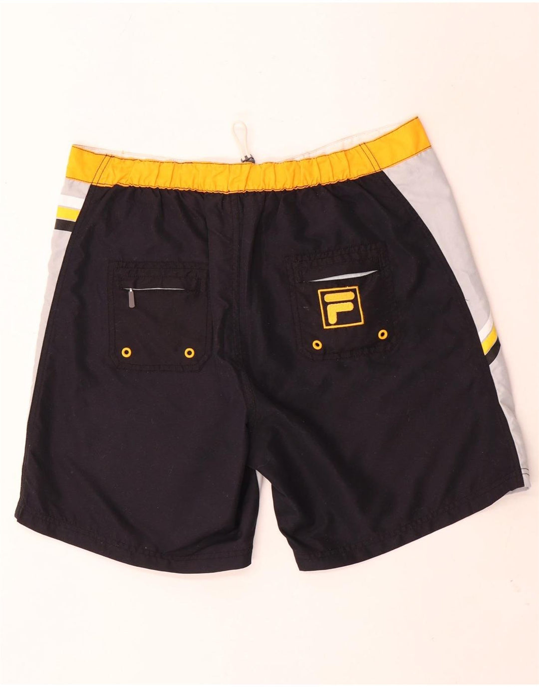Pantaloni scurți de înot cu grafică Fila pentru bărbați, mari, gri, poliester color bloc