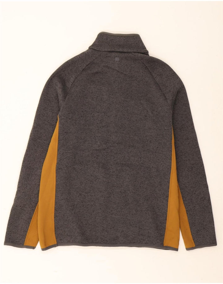 Hanorac pentru bărbați Mountain Warehouse, cu fermoar și gât, Jumper mare, gri, bloc de culoare