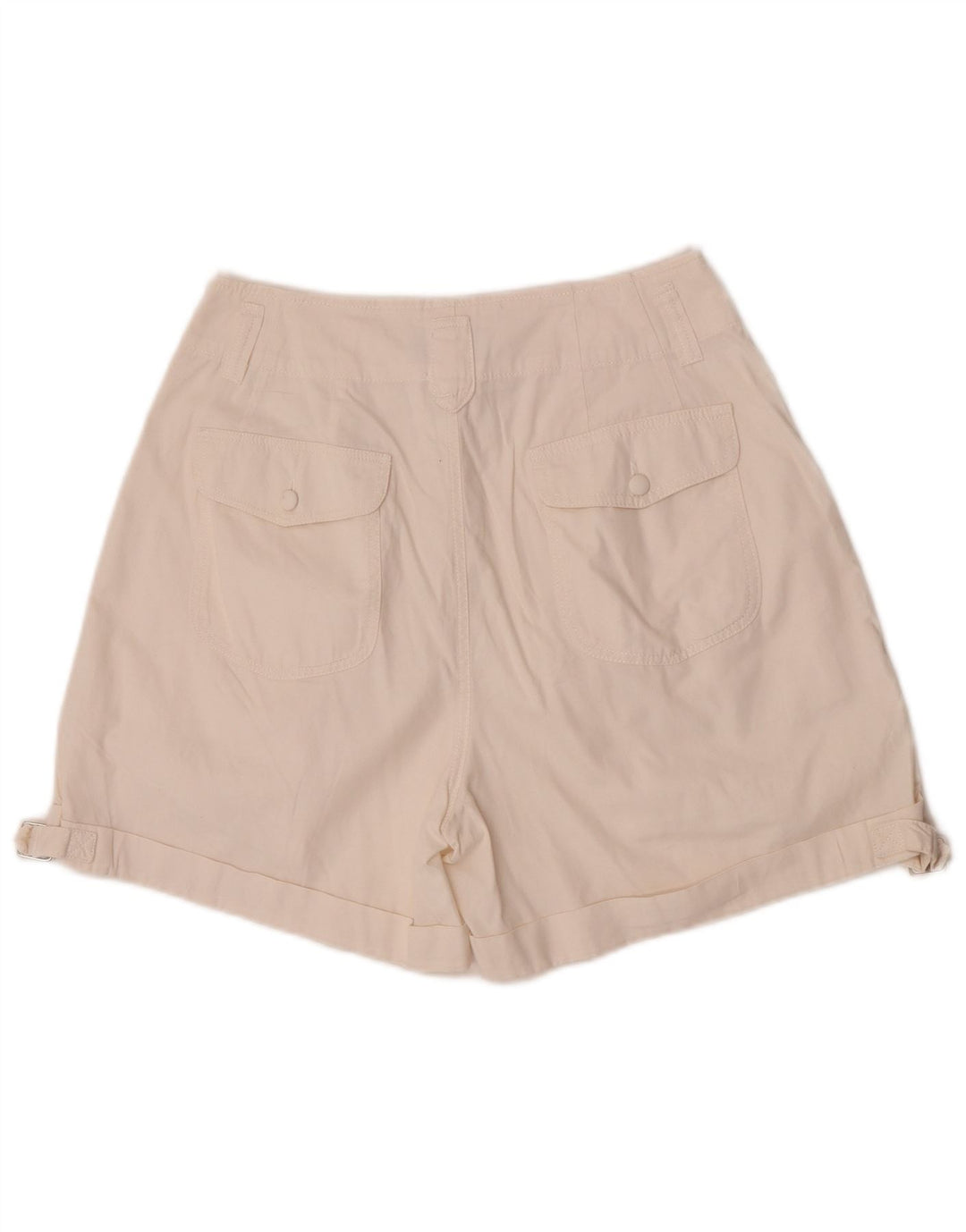 Pantaloni scurți chino vintage cu talie înaltă pentru femei, mediu W28 alb
