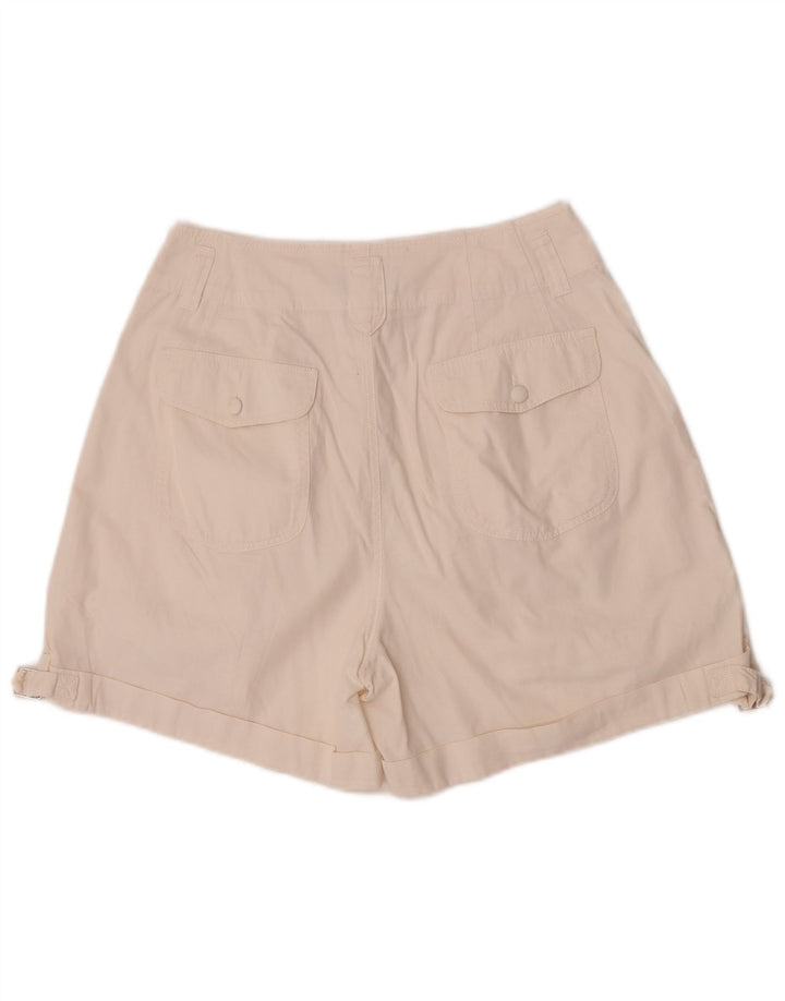 Pantaloni scurți chino vintage cu talie înaltă pentru femei, mediu W28 alb