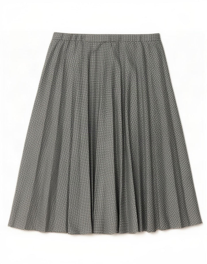 Fusta plisată Vintage pentru femei W30 Medium Gri Houndstooth