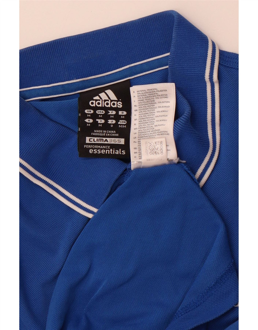 Tricou polo ADIDAS Clima 365 pentru bărbați, bumbac albastru mediu