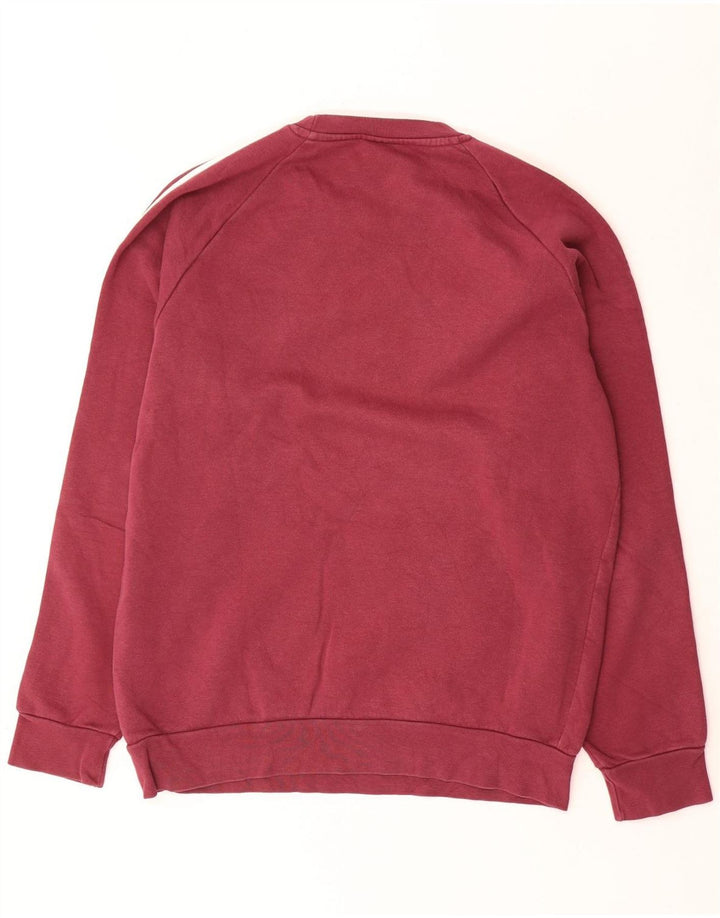 Hanorac pentru bărbați Adidas Jumper mic din bumbac burgundă